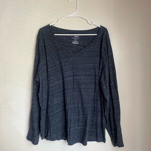 Sonoma Blue V-Neck Long Sleeve Top